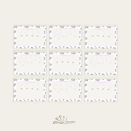 Template - Foto (plak) Boek, Floral Memories