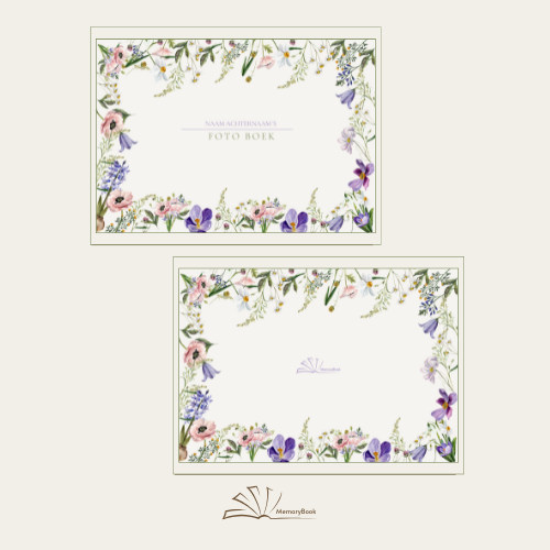 Template - Foto (plak) Boek, Floral Memories